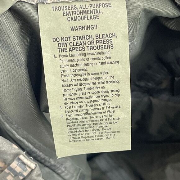 Proper International Green Camouflage Cargo Trousers Utility Pants Large NWT - Picture 8 of 10